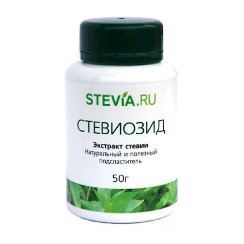 Стевиозид. Экстракт стевии. Коэффициент сладости: 250, 50 гр.