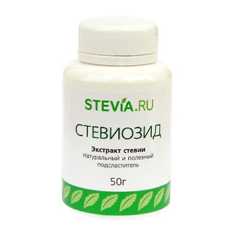Стевиозид. Экстракт стевии. Коэффициент сладости: 125, 50 гр.